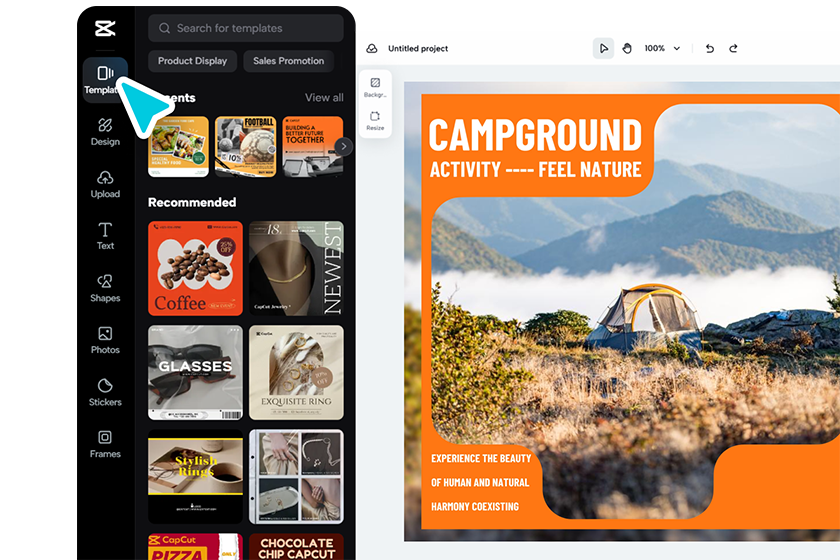 Inicia sesión y elige una plantilla